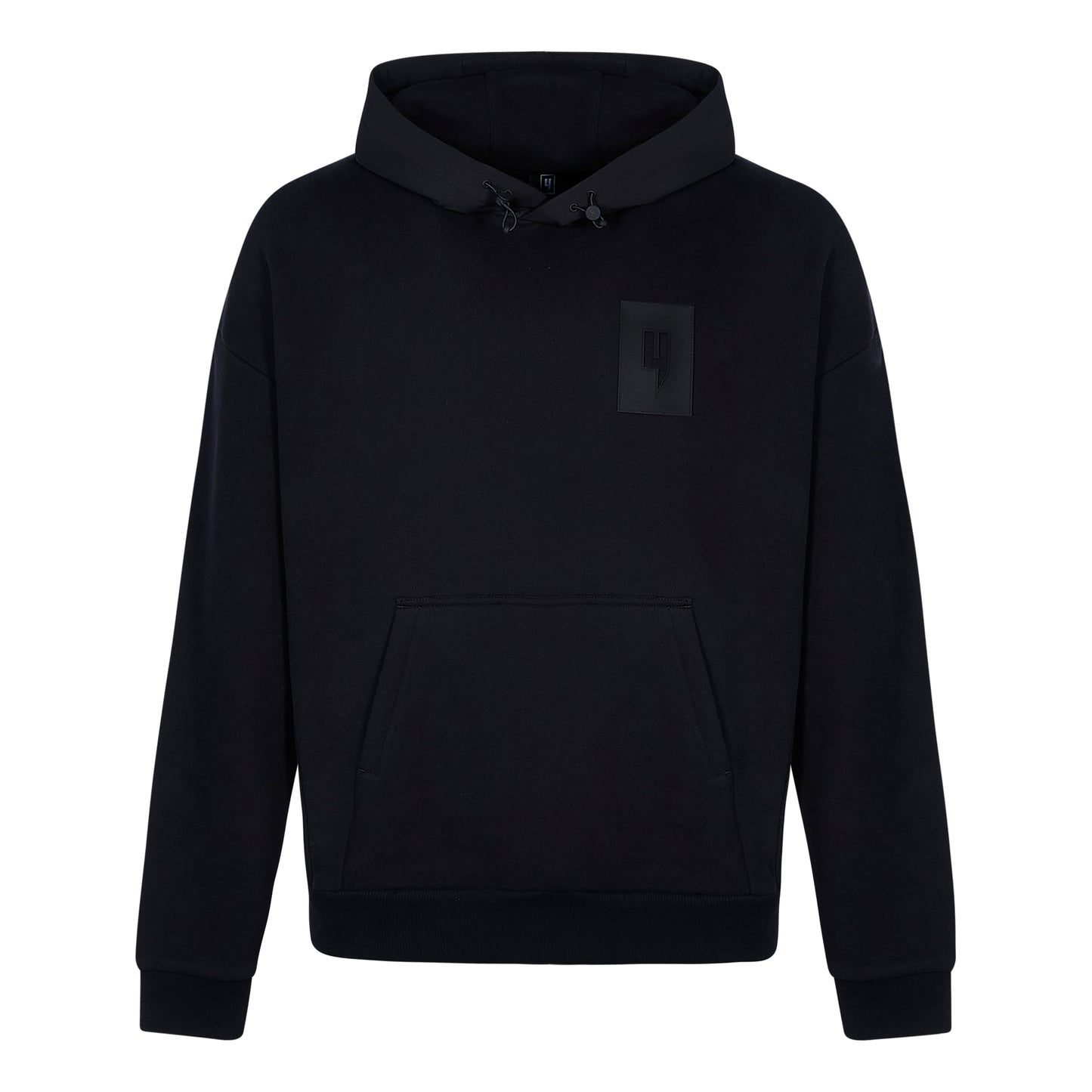 BLACK RELAXED FIT LUX HOODY