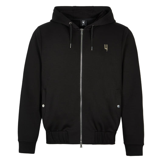 BLACK LUX ZIP UP HOODY