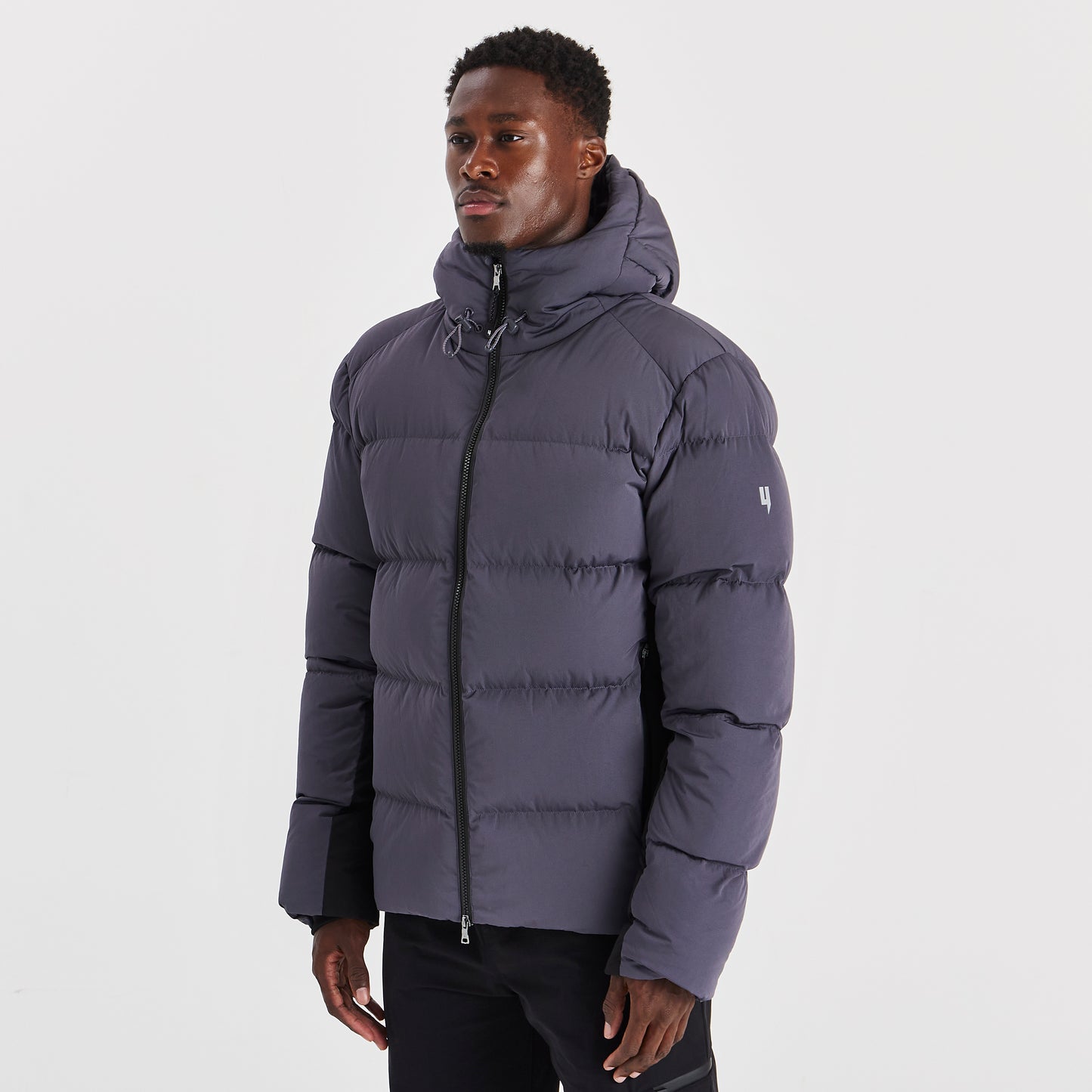 QUILTED DOWN COAT NINE IRON / BLACK