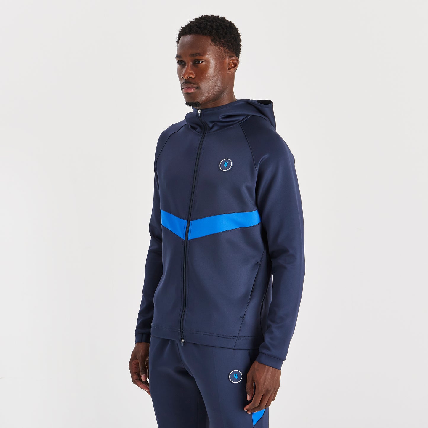 TEAM TRACKSUIT TOP NAVY/VICTORIA BLUE