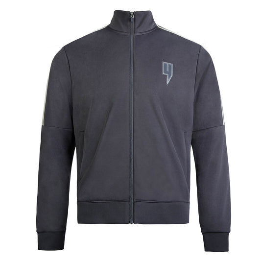 TRACK TOP SIDE STRIPE CHARCOAL