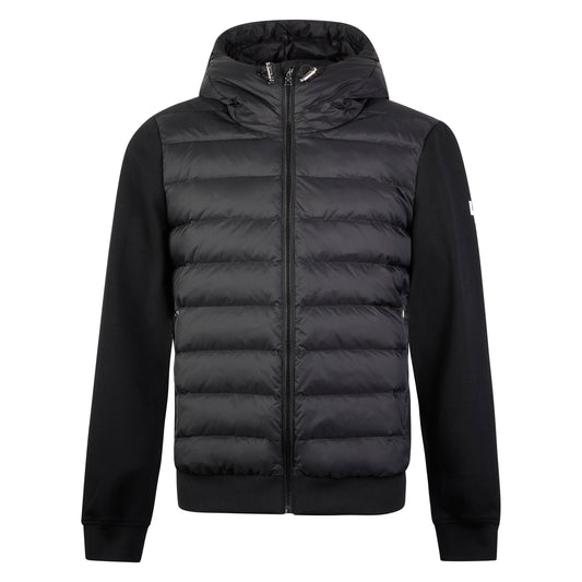 QUILTED PANEL JACKET BLACK