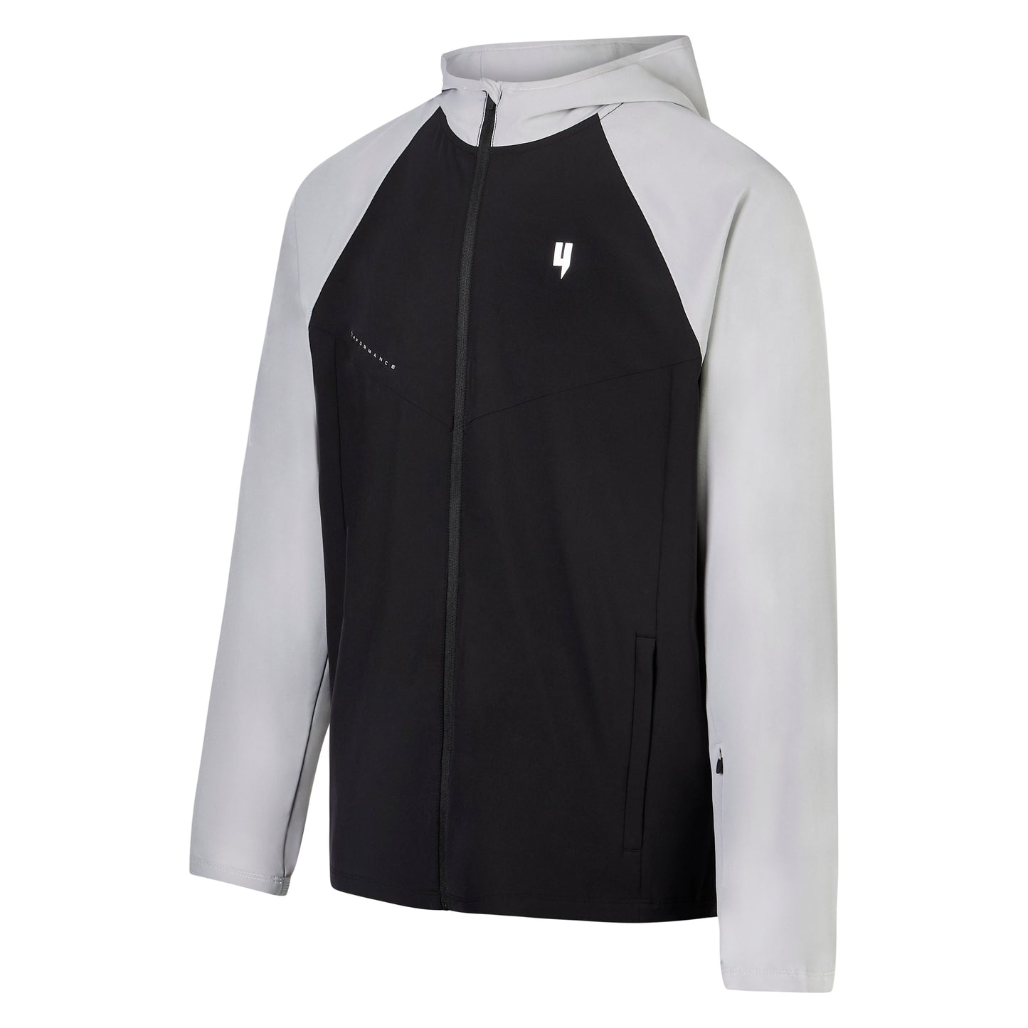 TRAINING JACKET BLACK LIGHT GREY