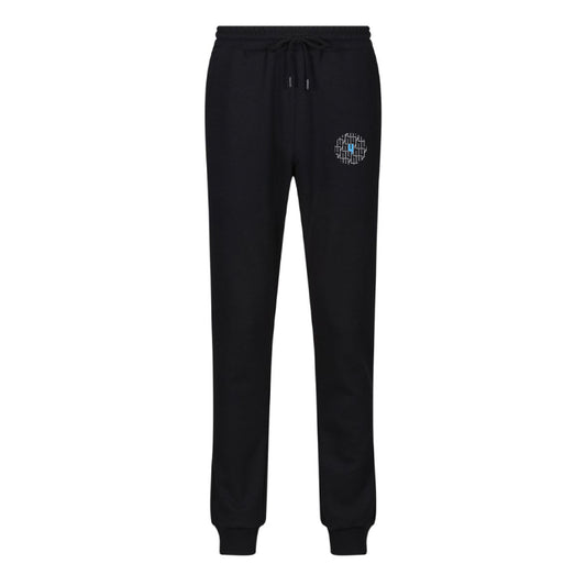 BLACK JOGGERS CIRCLE MULTI Y LOGO BABY BLUE