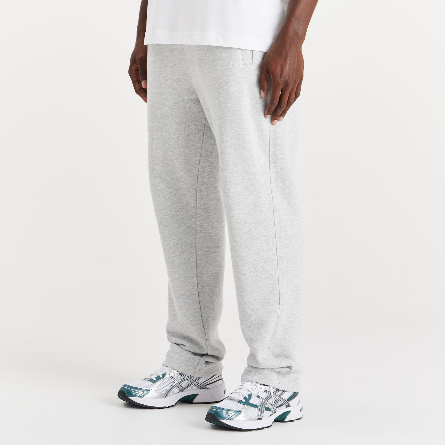 GREY MARL OPEN HEM JOGGERS