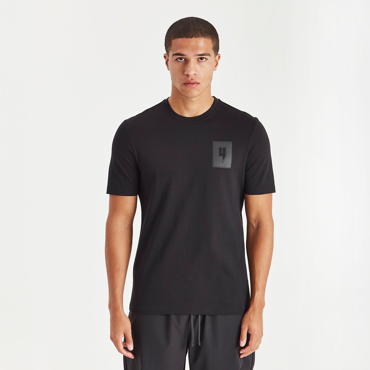 RUBBER PATCH LOGO TEE BLACK