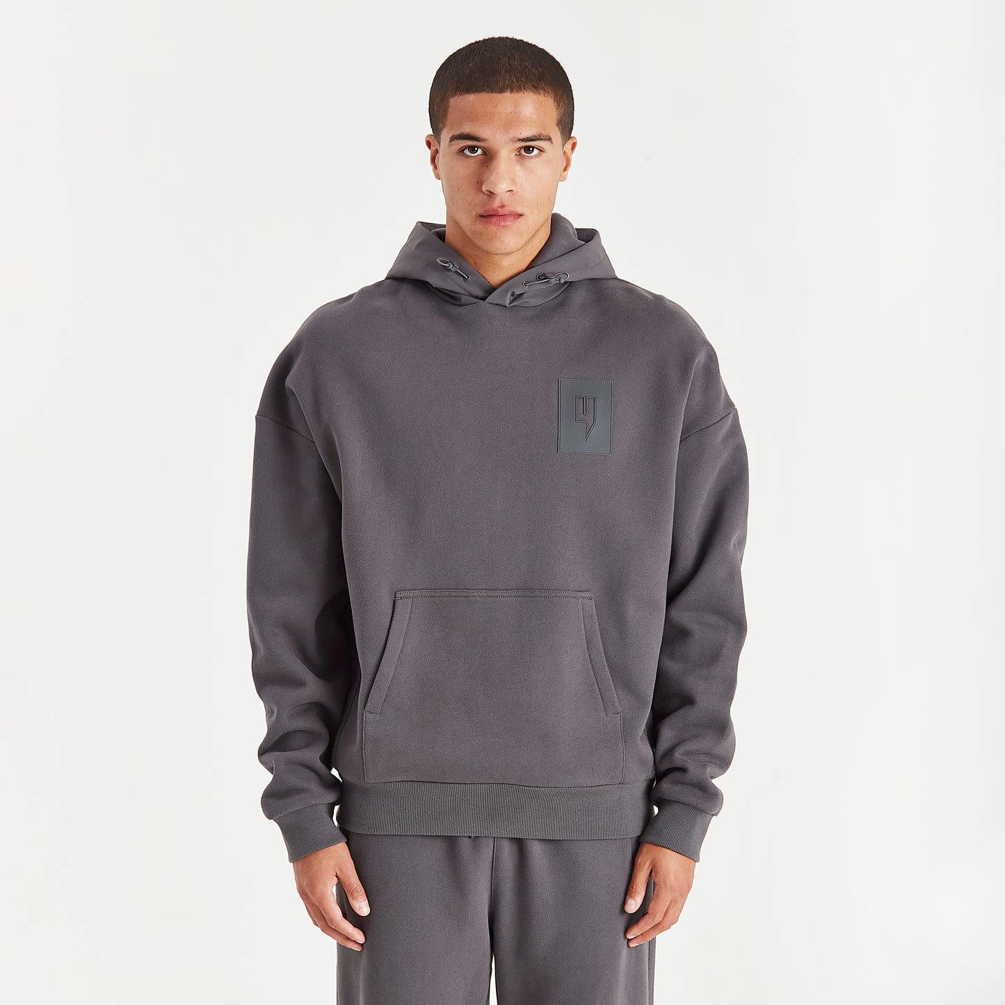 DARK GREY RELAXED FIT LUX HOODY