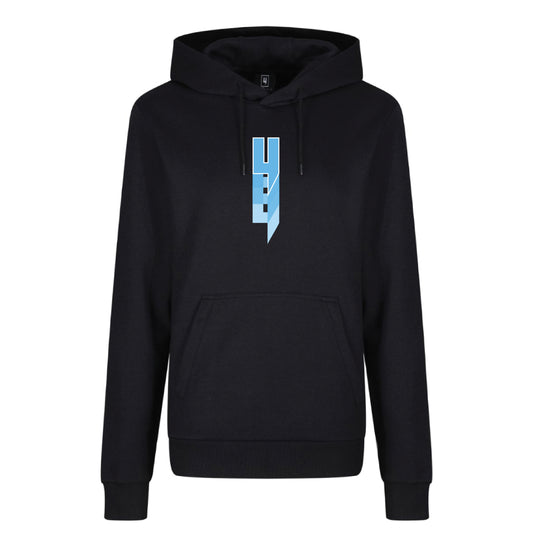 BLACK HOODY BABY BLUE REPEATING Y LOGO