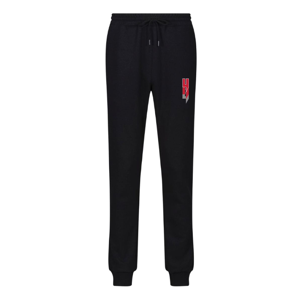 BLACK JOGGERS RED REPEATING Y LOGO