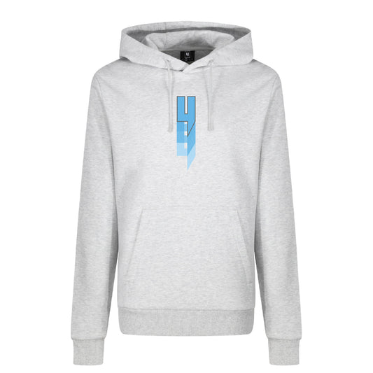 GREY HOODY BABY BLUE REPEATING Y LOGO