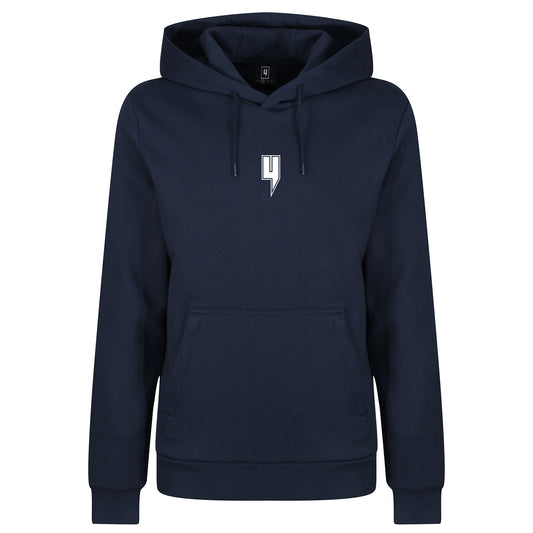 NAVY HOODY WHITE OUTLINE Y LOGO