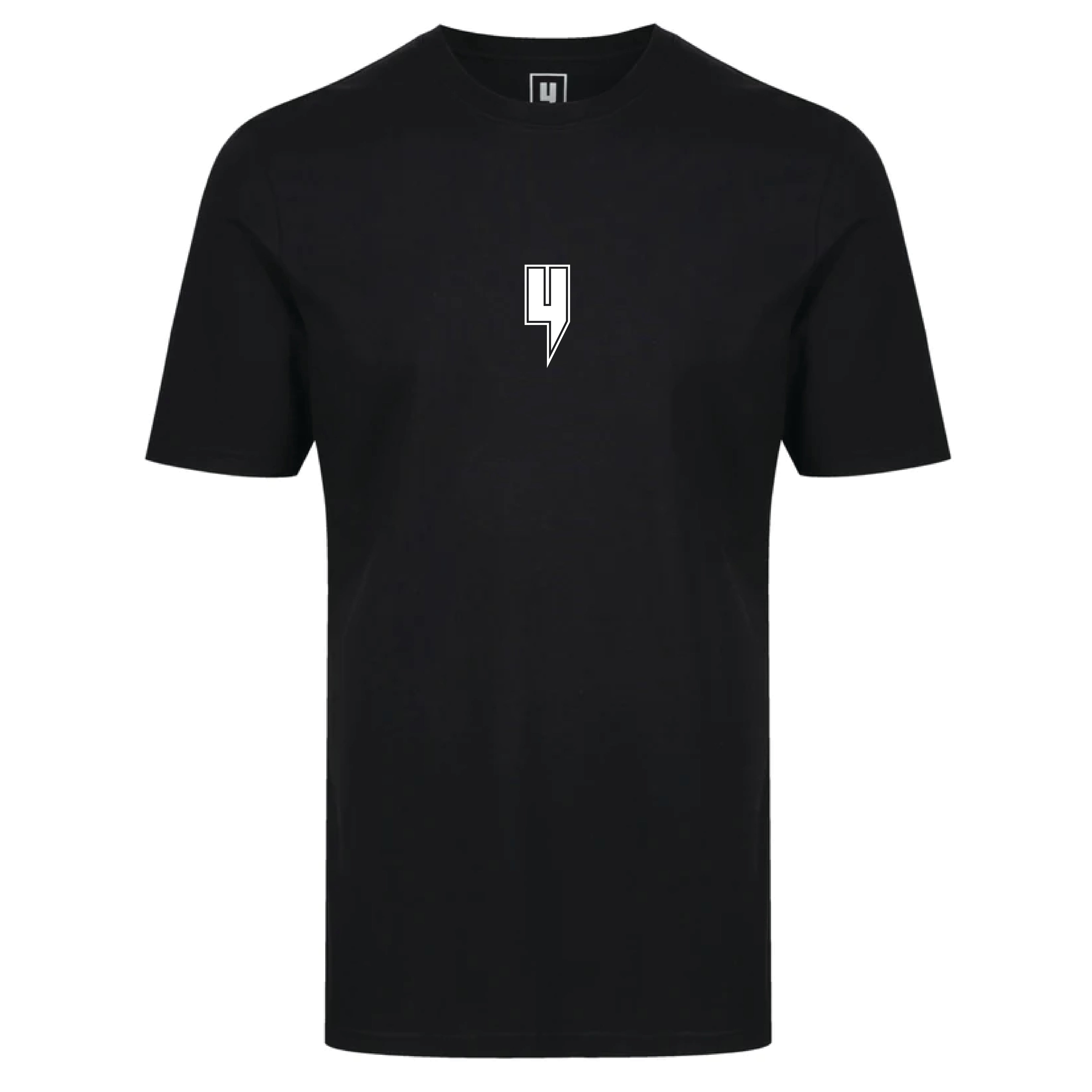 BLACK TEE WHITE OUTLINE Y LOGO – YELIR WORLD