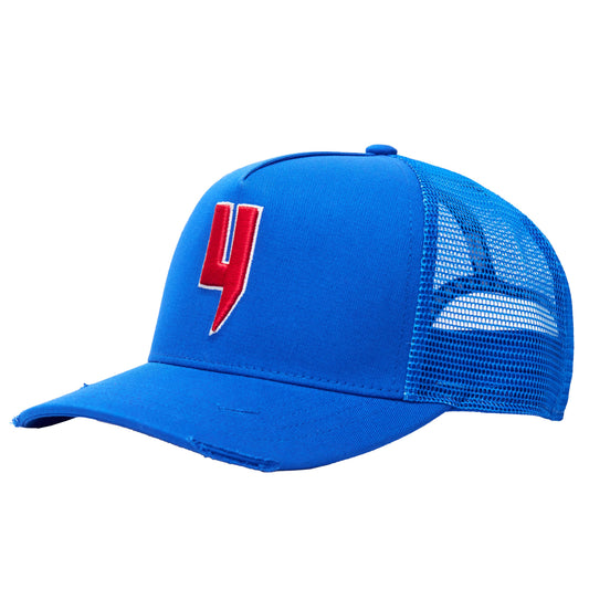 Y LOGO CAP BLUE RED