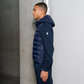 QUILTED PANEL JACKET NAVY