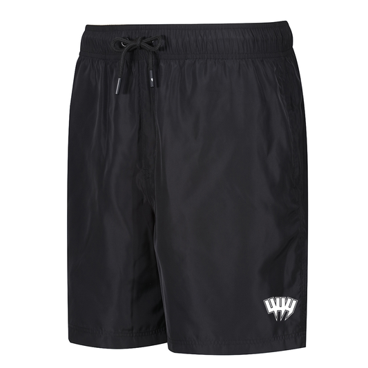 YYY OUTLINE LOGO SWIM SHORTS BLACK WHITE