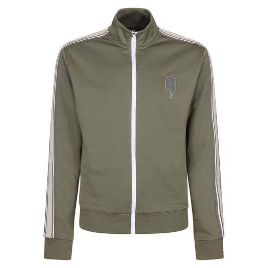 TRACK TOP SIDE STRIPE KHAKI