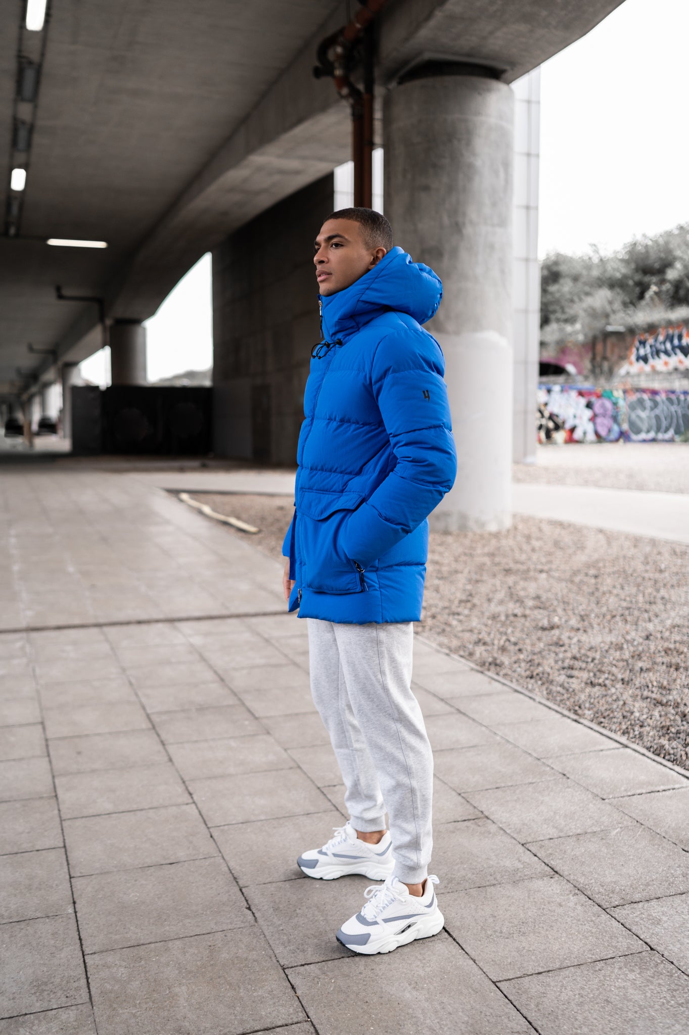 PUFFER COAT BLUE