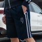 TRACK SHORTS SIDE STRIPE NAVY
