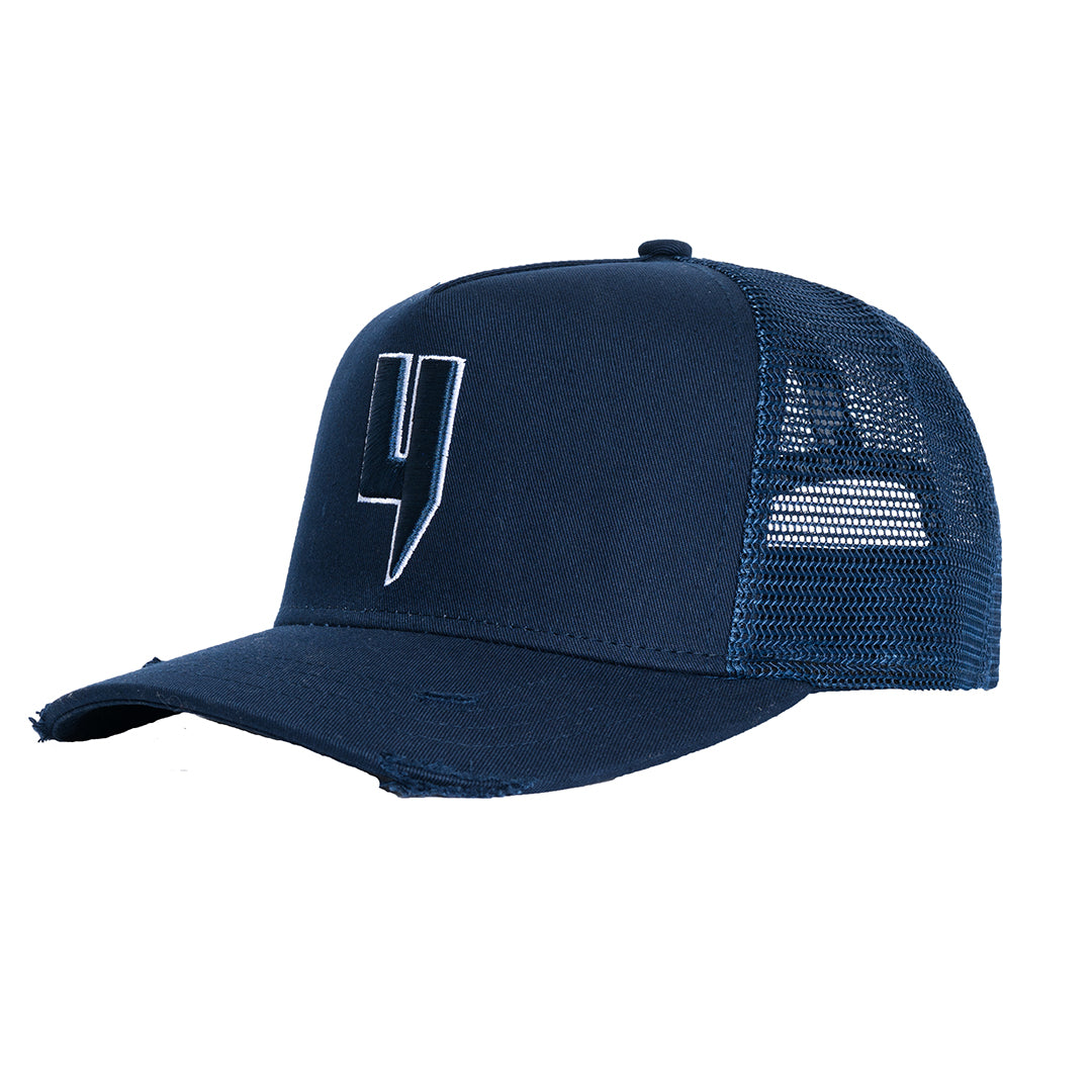 Y LOGO CAP NAVY WHITE OUTLINE