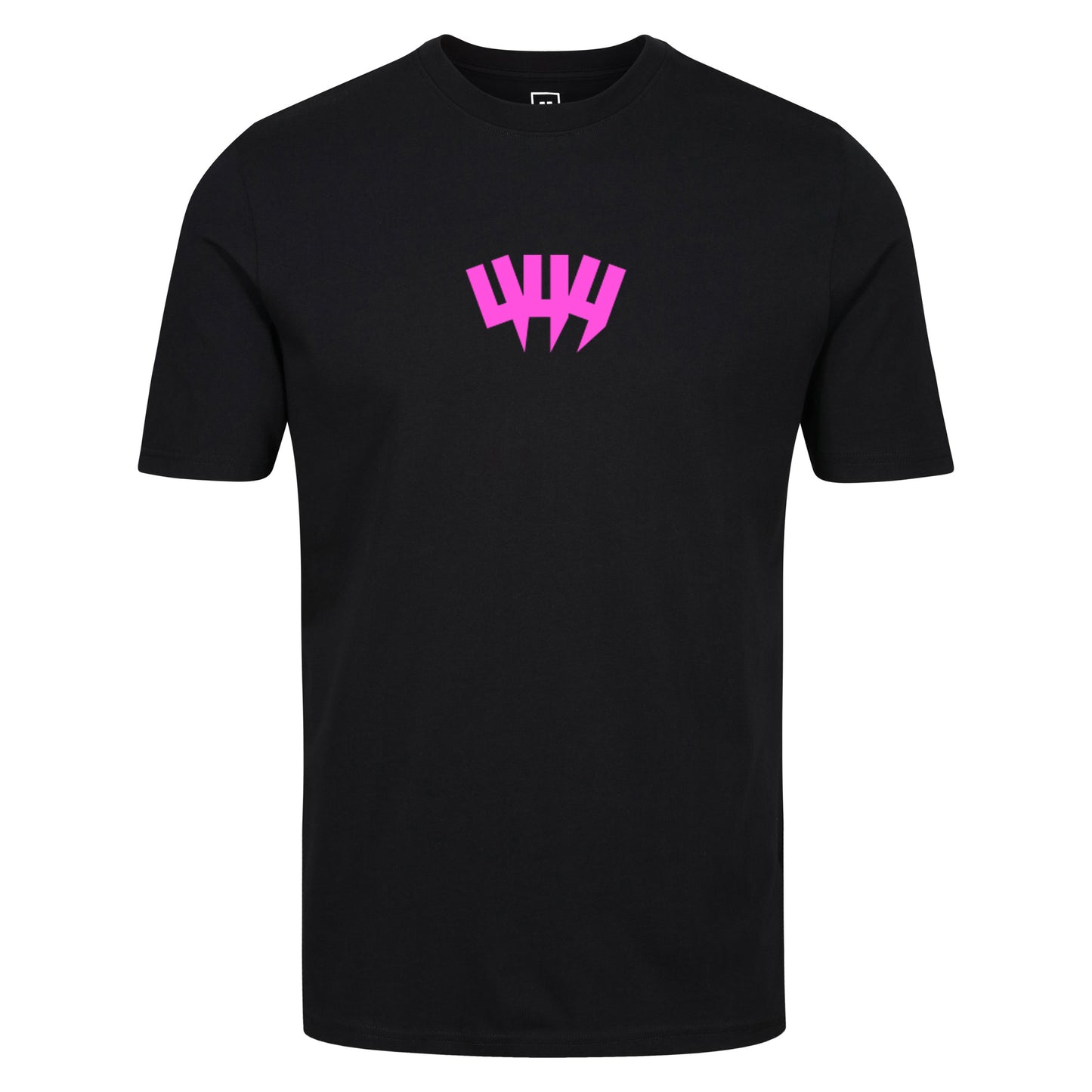 BLACK TEE YYY NEON PINK