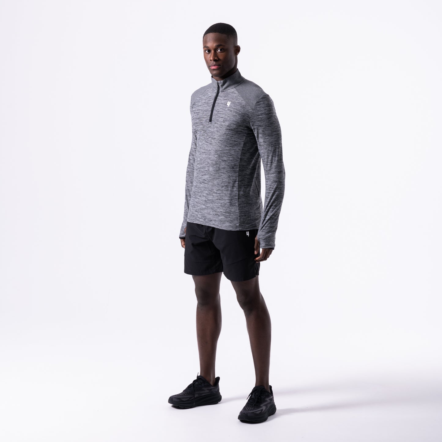 PERFORMANCE 1/2 ZIP TOP GREY