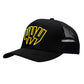 YYY CAP BLACK YELLOW OUTLINE