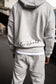 GREY RELAXED FIT HOODY SIGNATURE LOGO