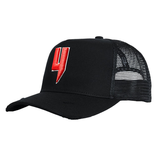 BLACK CAP RED Y LOGO